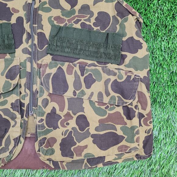 Vintage 90s Black-Sheep Duck Camo Vest Medium 22x25 Hunting - Picture 13 of 13